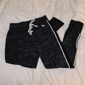 VS PINK Dark Grey Striped Sweats